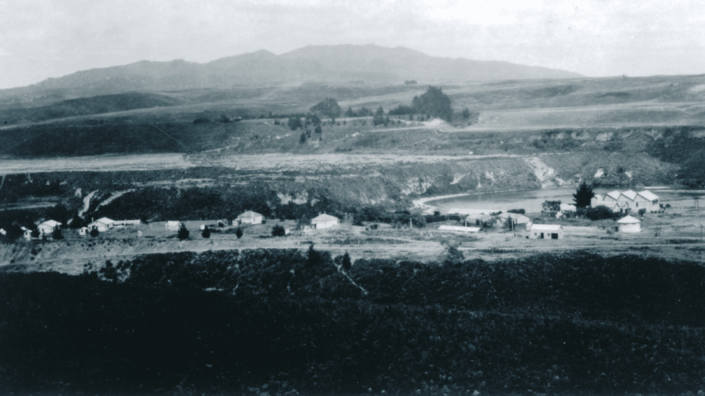 Horahora Village before the flooding for Lake Karapiro 
