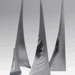 Wooden models/protypes of the Cambridge Le Quesnoy sculpture by Frad Graham