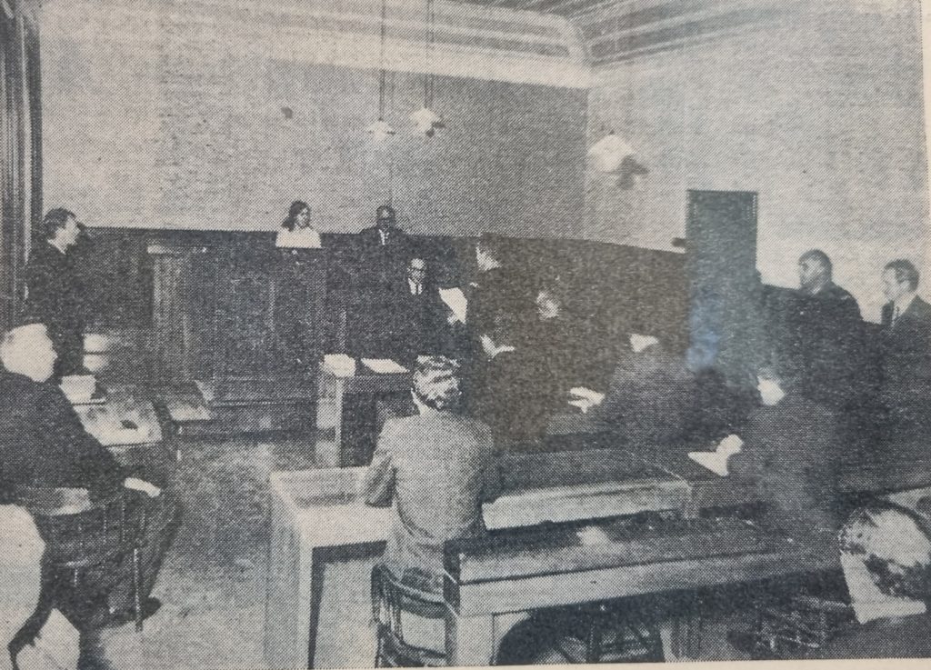 Inside the Cambridge Courthouse in May 1968