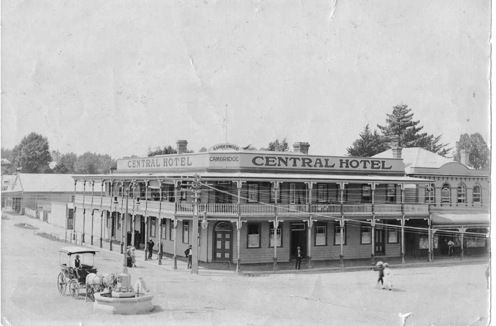 Central Hotel on Duke Street in Cambridge in the early 1900s