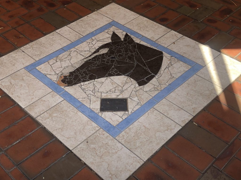 Mosaic of horse called Eight Carat